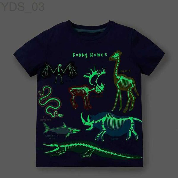 T-shirt T-shirt SAILEROAD T-shirt estiva in cotone manica corta Animali del fumetto T-shirt luminose T-shirt per bambini Ragazzi Vestiti per bambini 240306