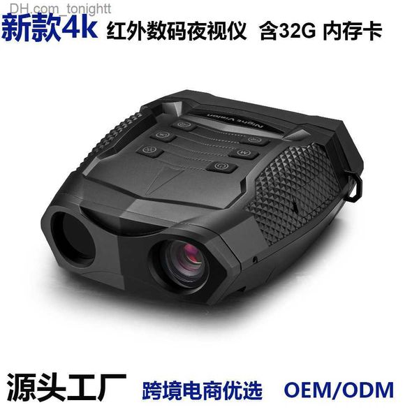 Telescopi Videocamere per azioni sportive Binocolo digitale per esterni ad alta definizione a colori 4K a bassa luminosità Strumento per visione notturna a infrarossi Q240306