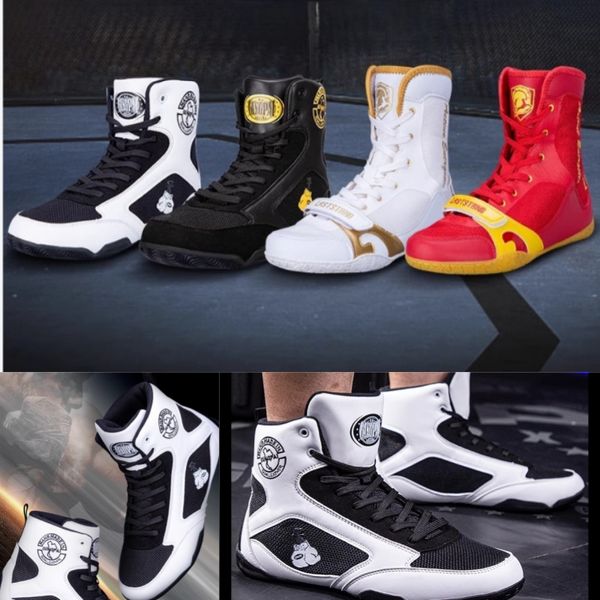 Sapatos de luta livre dos homens tênis de boxe respirável tênis de luta ao ar livre anti deslizamento footwears gai