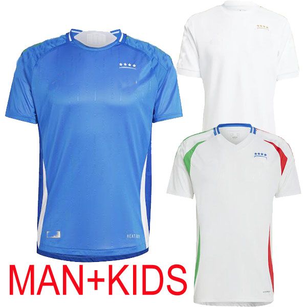 2024 Italia CHIESA Camisas de futebol 2023 125 anos de aniversário em casa Itália RASPADORI BARELLA Camisa LORENZO AWAY PLAYER VERSÃO INSPIRADA especial MIRETTI Football