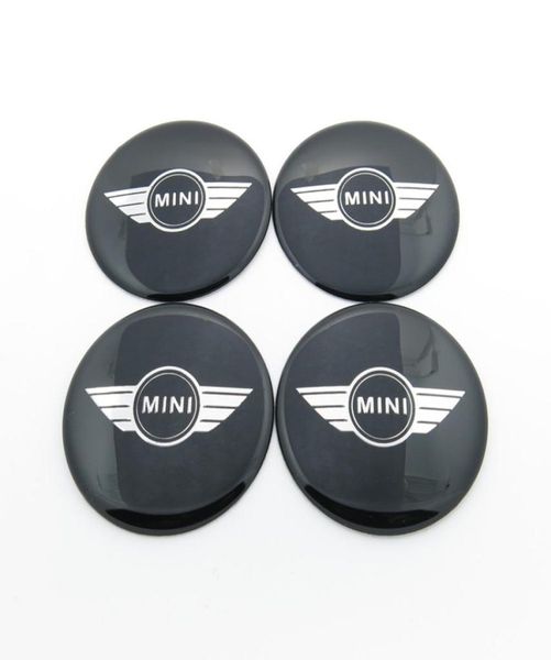 4 unidades lote 65mm tampas centrais da roda do pneu decalque adesivos emblemas epóxi estilo do carro MINI5211964