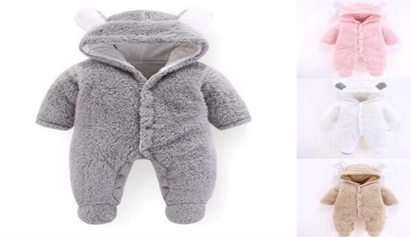 Macacões para bebês, roupas para bebês recém-nascidos, lã coral, quentes, roupas de inverno para meninos, animais, urso, macacão unissex para meninas, macacões 9337933