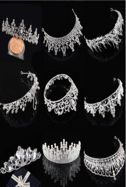 Funkelnde Strass-Kristalle für Hochzeit, Party, Abschlussball, Heimkehr, Kronen, Band, Prinzessin, Braut-Tiaras, Haarschmuck, Fashion5756701