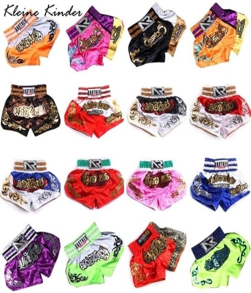 Damen Boxshorts Kleidung Mma Muay Thai Kickboxen Kampf Muaythai Hosen Herren Sanda MMA Shorts Grappling Trunks Kinder 2012165626490