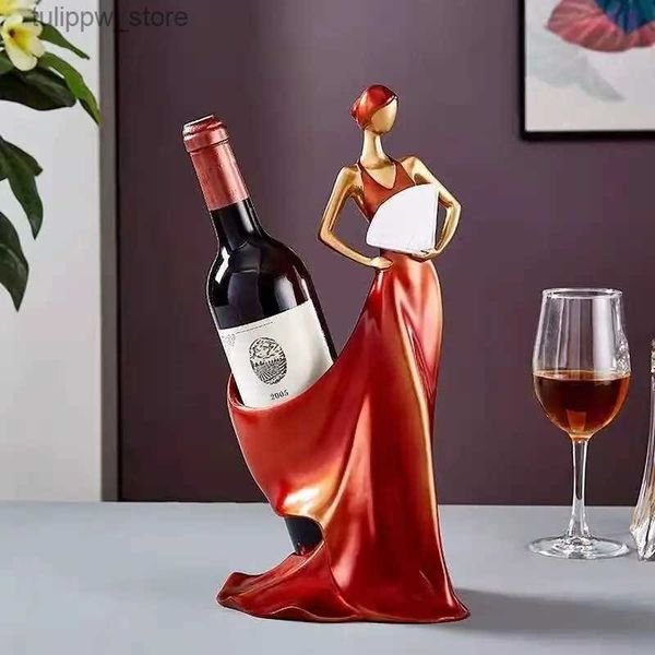 Oggetti decorativi Figurine Bellezza creativa Portabottiglie Soggiorno Armadietto del vino Corpo sexy Portabottiglie per vino rosso Decorazione Decorazione della casa Artigianato Arredamento per ufficio