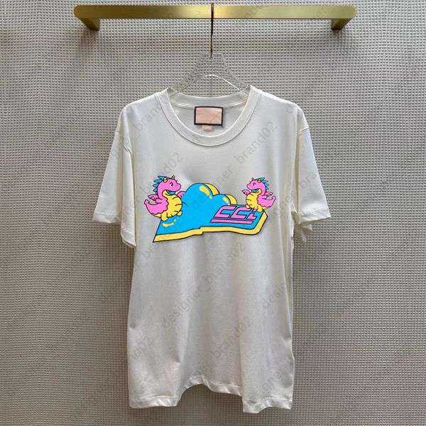 Camiseta para homens mulheres moda rua desenhos animados animação graffiti impressão verão casual solto respirável camisetas topos tamanho S-XL