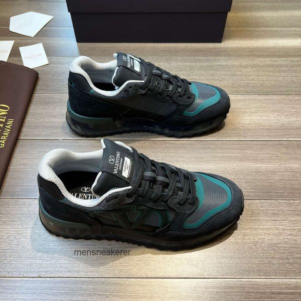 Mens Casual Sports Thick Valenteno Fashion Genuine Runner Shoes Sole Elevated Sneaker Men's Vlogo Vielseitig Pace Leather Summer Top PENS QVXS3SW7