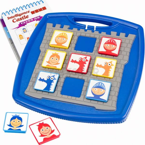 Inteligente montessori criativo jogos de castelo inteligente 40 desafio com solução iq cérebro treinamento brinquedos para crianças oyuncak 240306