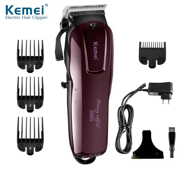 KEMEI KM-2600 Tagliacapelli ricaricabile per rasoio elettrico professionale per barba in titanio4443664