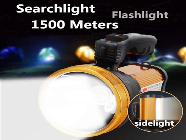 Супер яркий фонарик Jeanight, светодиодный прожектор на большие расстояния, портативные фонарики, лампа для охотника, перезаряжаемая лампа 3053455780