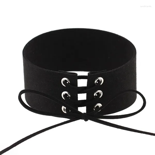 Halsband Sexy Harajuku Lace Up Anime Kragen Halskette Samt Vintage Punk Gothic Für Frauen Mädchen Schmuck Geschenk