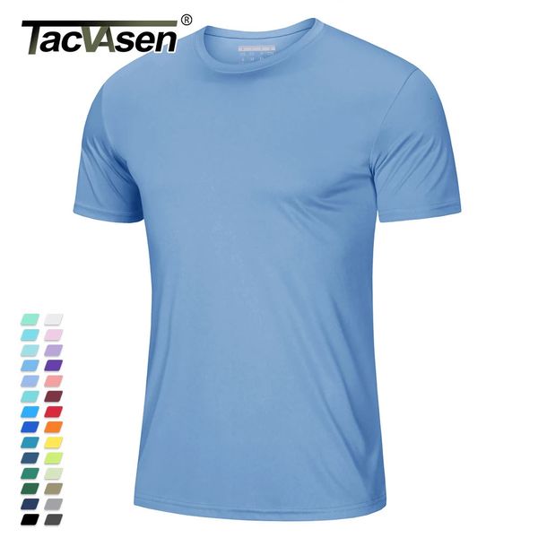 TACVASEN UPF 50 Weiche Sommer-T-Shirts für Herren, Anti-UV-Haut-Sonnenschutz, Leistungs-Shirts, Fitnessstudio, Sport, Freizeit, Angeln, T-Shirts 240306