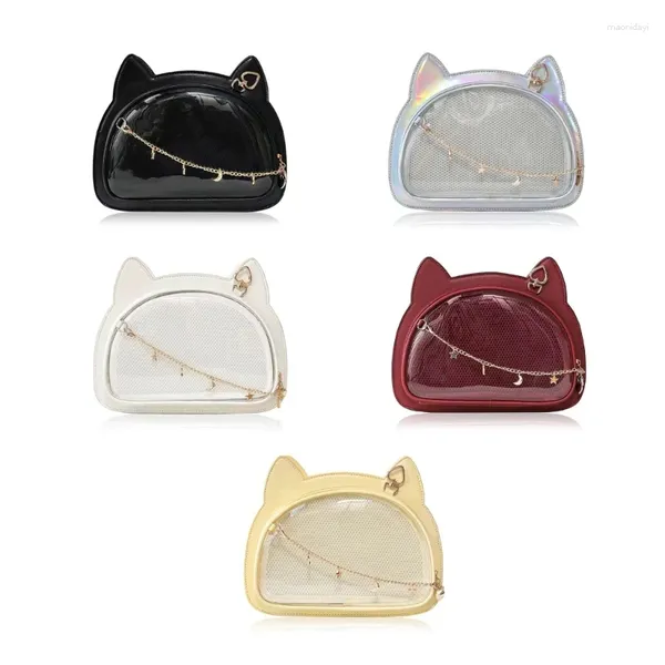 Borse da sera Borsa a tracolla Lolita Girls Lovely Kitten Borsa a tracolla uniforme JK Borsa a spalla da donna tinta unita per studenti Borsa casual quotidiana per tutte le partite