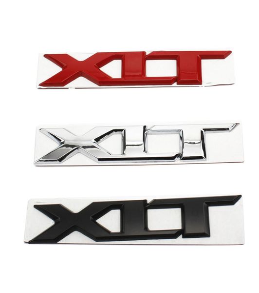 1PC XLT Metall Auto Aufkleber 3D Abzeichen Aufkleber Auto Heckklappe Emblem Chrom Rot Schwarz7434991