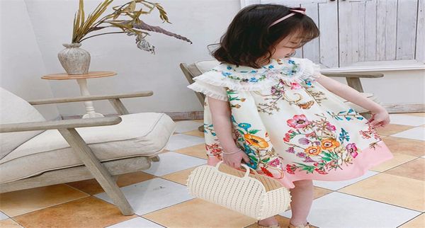 Mihkalev Muster Blumen Baby Mädchen Sommerkleid 2020 Kinder Kleid für Mädchen Prinzessin Kleider Kinder Tutu Kleid Tanzkleidung F12172383138