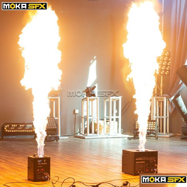 Andere Bühnenbeleuchtung Dual-Way-Flammenprojektor Dmx Fire Hine Bühnenbeleuchtung mit sicherem Kanalspray 2-4 m für Disco Nachtclub Drop Deliv Dh5S8