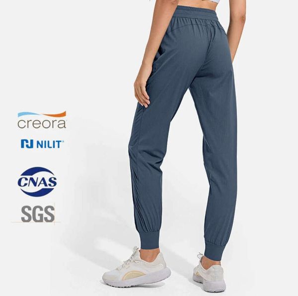 2024 Lu Lemon Pant Yoga Algin Mens Calças com Mulheres Nakedfeel Tecido Solto Fit Esporte Ativo Back Cintura Lounge Jogger Fitness Leggings com Dois Bolsos Laterais LL Align G8J