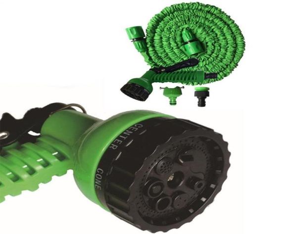 100FT alongar conjunto de mangueira de água retrátil plástico 2 cores jardim lavagem de carro expandir mangueira de água com pistola de água multifuncional DH075683666