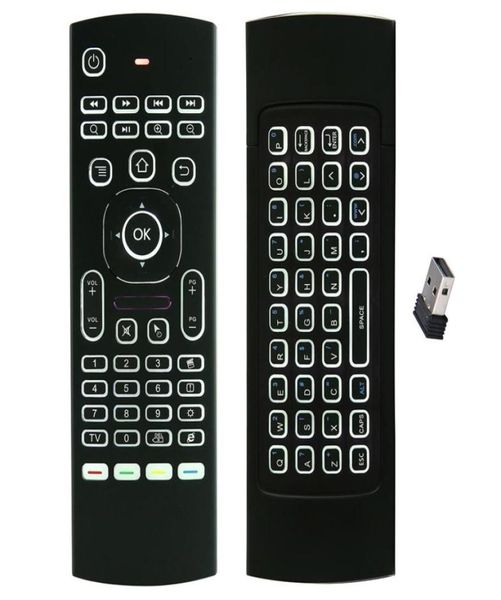 MX3 Pro Mini-Funktastatur mit Hintergrundbeleuchtung, Air-Mouse-Mikrofon, Google-Sprachfernbedienung, GYRO-IR-Lernen für Android TV Box PC5111739