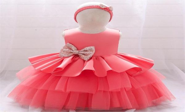 Girl039s Abiti per bambini Fascia per capelli Torta Abito estivo Nato Battesimo Principessa Matrimonio Festa di compleanno Bambino Battesimo Neonata Cl7545309