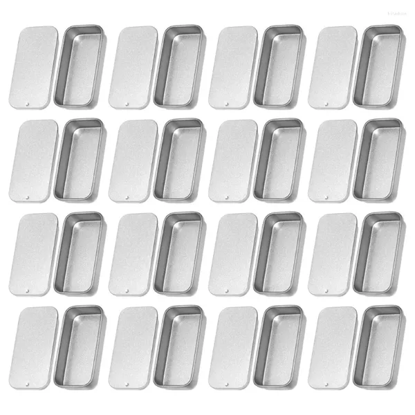 Garrafas de armazenamento 16pcs pequenas caixas de flandres empurrar tampa perfume portátil latas de doces