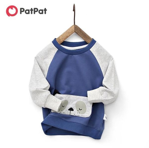 Primavera e outono bebê criança menino elegante animal cervos colorblock pulôver para crianças moletom roupas 2105287825641
