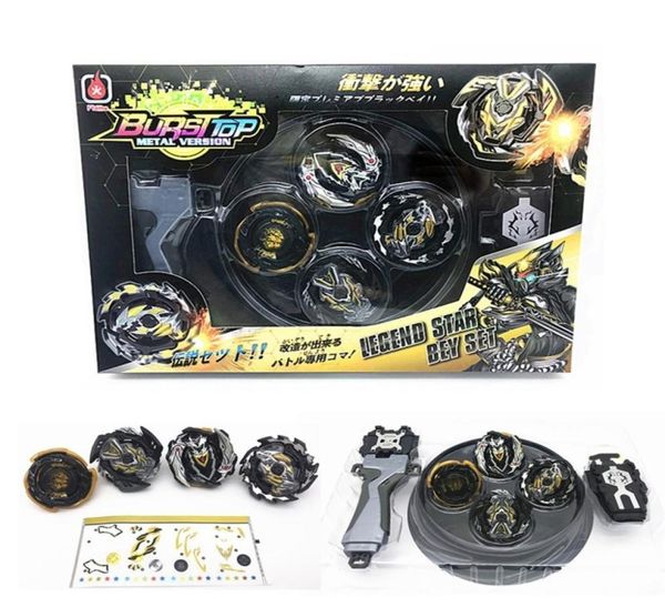 Nuovo 4 pzset Beyblade arena stadio Metal Fusion 4D Battle Metal Top Fury Masters launcher grip bambini giocattolo di natale 2012173942165