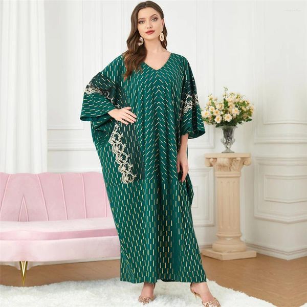 Abbigliamento etnico Caftano marocchino Donna Maxi abito musulmano Abito Boubou sciolto Caftano islamico Dubai Turchia Abaya Eid Ramadan Abaya Abito Vestido