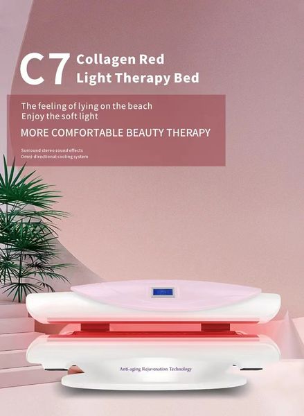 Новейшая капсула для терапии красным светом, 25 Вт/см², инфракрасная лампа, светодиодная кровать PDT, инфракрасная капсула красного света для всего тела, антивозрастная машина, уменьшает морщины