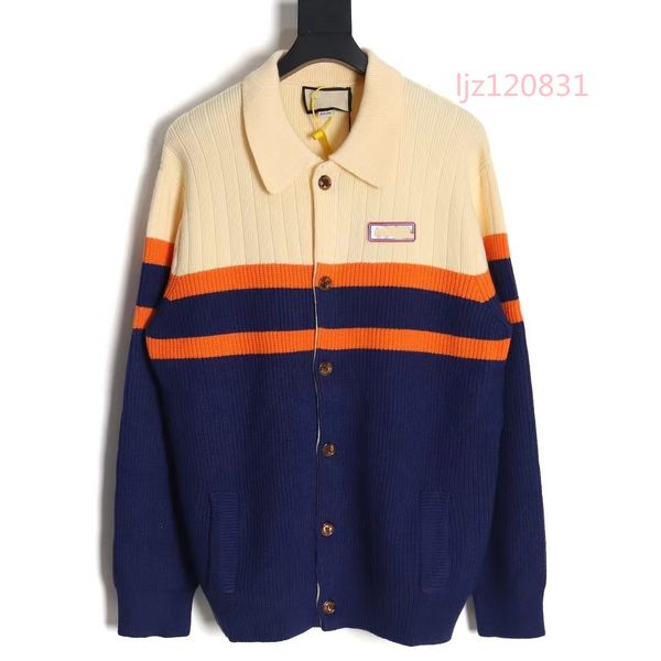 2024ss suéter polo suéter masculino suéter designer suéter de malha designer suéter de malha cardigan designer mulher cardigan de lã jaqueta quente lazer tempo S-L