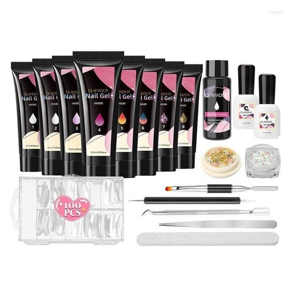 Nail Art Kits Poly Extention Gel Set Maniküre Kit Schneller Erweiterungsaufbau für Anfänger Professionelle Drop-Lieferung Dhosm