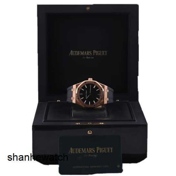 Relógio de pulso de última geração Relógios de pulso populares AP Royal Oak Série 15500 Máquinas automáticas Mens 18K Rose Gold Material 41MM Calibre Conjunto completo