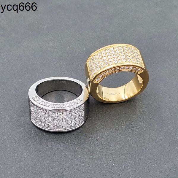 Mais recente chegada 925 prata esterlina moissanite diamante masculino anel de gelo com preço razoável da China