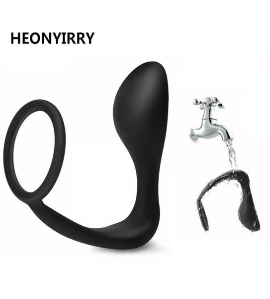 Yutong Massaggio prostatico maschile Plug anale Stimolatore in silicone Ritardare l'eiaculazione Anello naturale Giocattoli per uomini Gay Fetish4057987