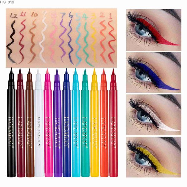 Lidschatten/Liner-Kombination, mattflüssiger Eyeliner-Stift, langlebig, wasserdicht, leicht zu tragen, hochpigmentierter Eyeliner-Stift, Augen-Schönheits-Make-up-Tools