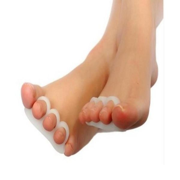 Tratamento de pés 1Pair Sile Gel Hammer Toe Separator Correction Straightener Ortopédico Metatarsal Anéis Pés Cuidados Sapatos Almofada Pads8 Dhv0W
