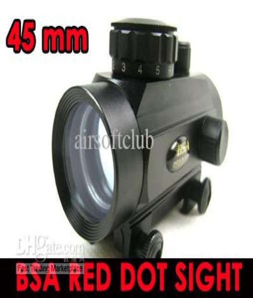 BSA 45mm Taktik Redgreen Nokta Tüfek Tabanca Kapsamı Görüntü 20mm Doksulma Mount7200259