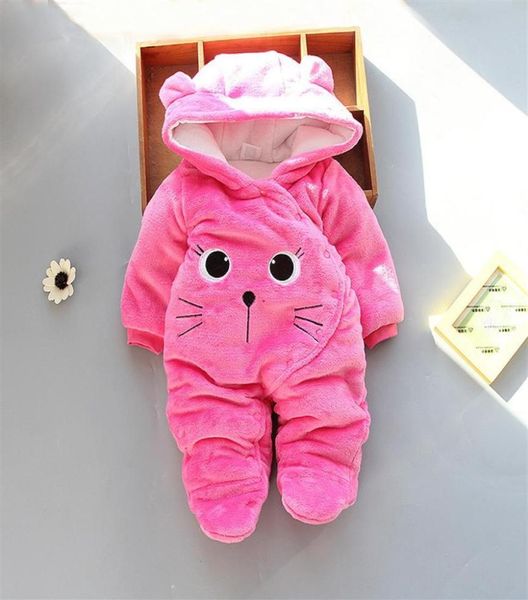 Macacão de bebê inverno roupas recém-nascidos todder infantil dos desenhos animados macacão bebês com capuz macacão recém-nascido inverno snowsuit roupas289717969