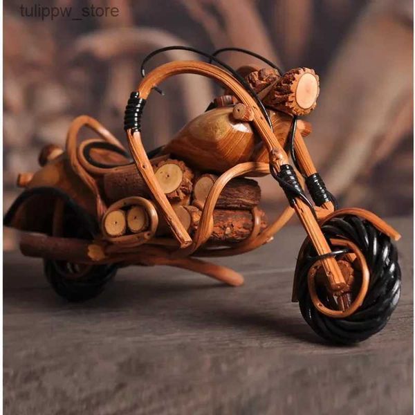 Dekorative Objekte, Figuren, Rattan-Motorrad, Raumdekoration, Harley-Motorrad, Miniaturartikel, Wohnzimmer, Tischplatte, Kunsthandwerk, Dekoration, Zubehör für Zuhause