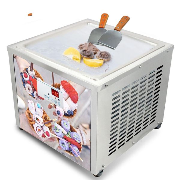 Lebensmittelverarbeitungsgeräte Großhandel 45 x 45 cm Pfanne Lebensmittelverarbeitungsgeräte Fry Ice Cream Roll Hine Defrost Samrt Ai Temp.Controller Dro Dhs4O