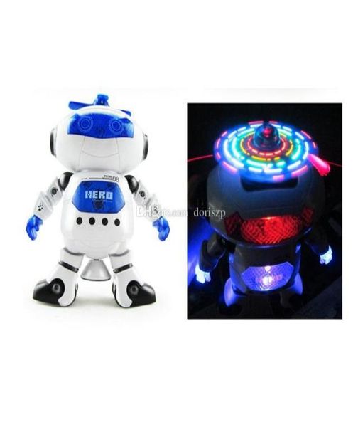 NEU Dancing Robert Elektronisches Spielzeug mit Musik und Blitz Geschenk für Kinder Modellspielzeug Weltraumroboter Tanz kreativ9838646