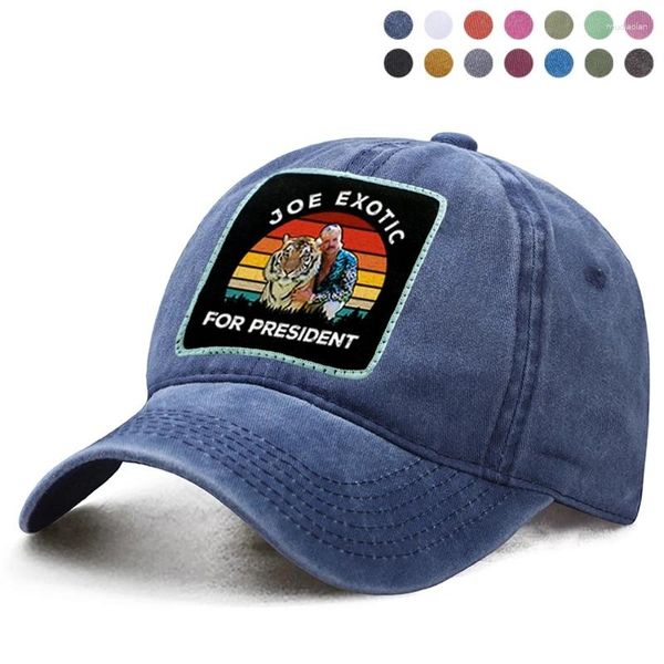 Bola bonés joe exótico para presidente tigre rei boné de beisebol pai caminhoneiro sólido snapback chapéu mulher boinas casquette gorras chapéus