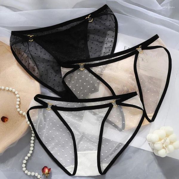 Damenhöschen, Spitzenunterwäsche für Frauen, sexy, niedrig tailliert, bequem, weiches Mesh, transparent, ausgehöhlt, Mädchen