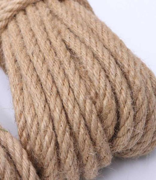 İplik 8mm Doğal Jüt Halat Ağır Dermi Sicim ED Cord Macrame String DIY Craft El Yapımı Dekorasyon Evcil Hayvan Kazanma2887587