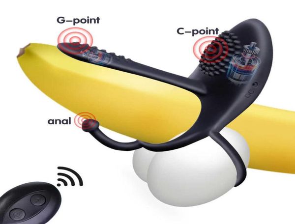 Altri articoli per il massaggio Anello del pene telecomandato Eiaculazione ritardata Cazzo Gspot Stimolatore del clitoride Anal r Giocattoli erotici del sesso per Coupl8692642