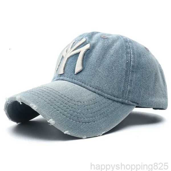 Ball Caps Lüks Markam Erkekler İçin İşlemeli Yıkalı Denim Beyzbol Kapağı Yüksek Kaliteli Siyah Vintage Y2K Baba Şapkaları Gorras Hombre 230909 4HG6V