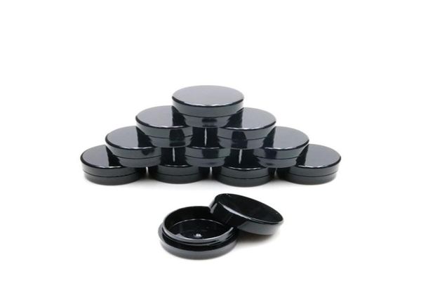 Campione di cosmetici da 3 grammi Vaso vuoto Vaso rotondo di plastica Coperchio con tappo a vite nero Piccolo flacone da 3 g per trucco Ombretto Unghie Powde4101248