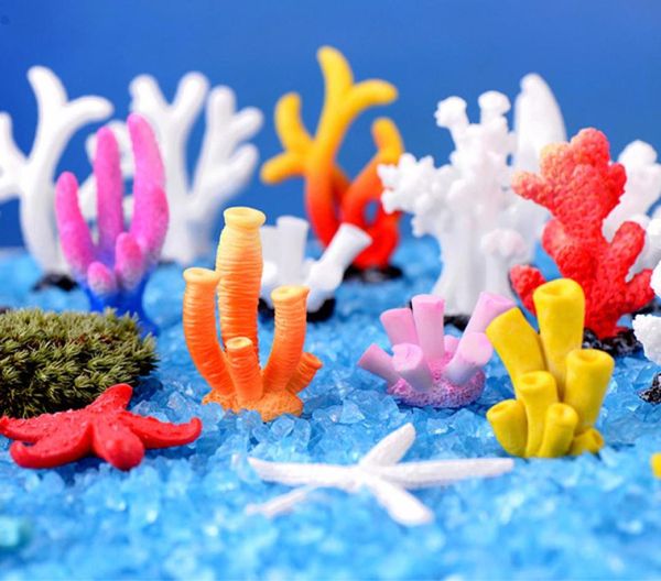 6pcs Reçine Coral Minyatür Figürinler Terraryum Bonsai Reçine Zanaat Peri Bahçesi CHEMOME MICRO PANTİK KEK KAPI DEĞİLLEME JARDIN3440450