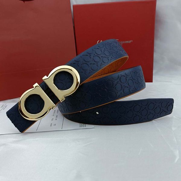 Cintura blu Bb simon in pelle Cintura multicolore bod ydesigner cintura da uomo Cintura larga 3,5 cm fibbia in grana litchi nero oro argento scuro cintura casual in pelle di vacchetta di lusso