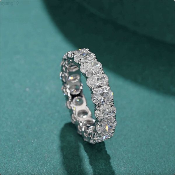 Voaino 18k 14k 9k Lab Diamond Ring Gold Band Cvd Hpht Lab Created Diamond Eternity Wedding Bands Ring